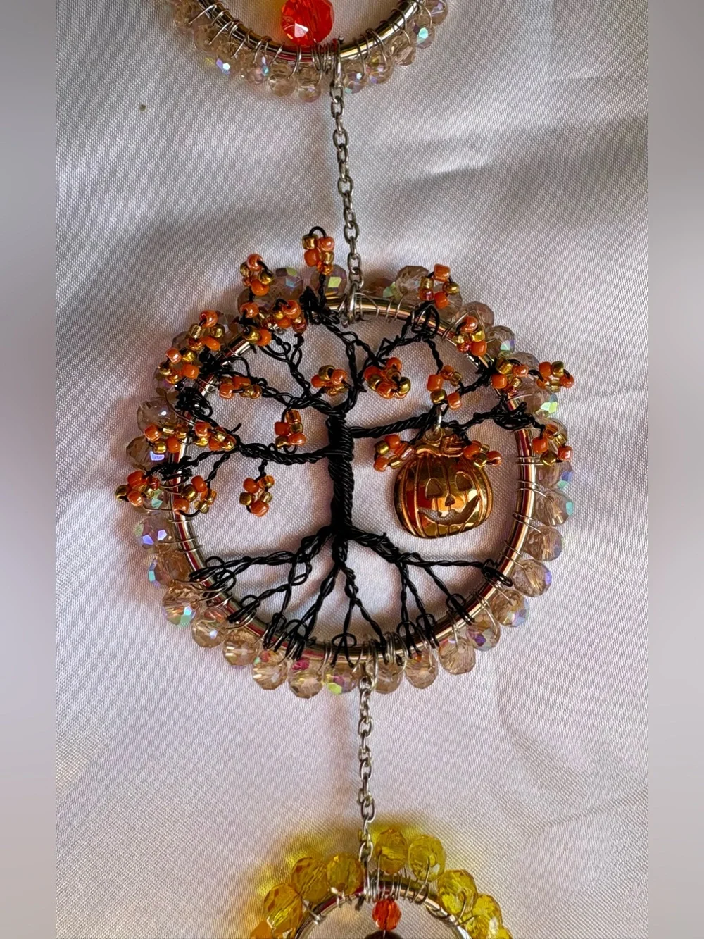 Halloween Tree of Life Crystal Suncatcher